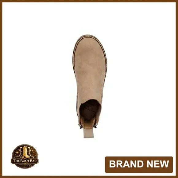 Women's Chelsea Boots with Double Zipper, Brown Welt Stitching Detail - Picture 6 of 8